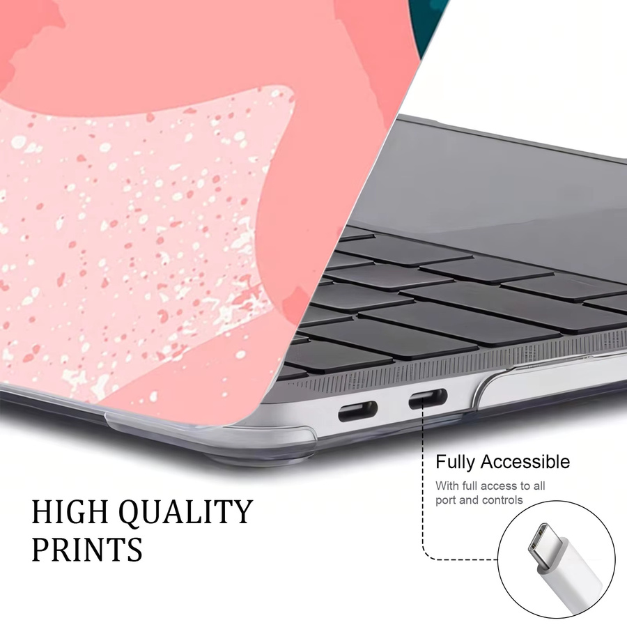 Bunte abstrakte Druckmuster Kristall-Hartschalen-Laptophülle für Apple MacBook Air 13.3/13.6 und MacBook Pro 13.3/14/16 in Multicolour - Bild 4