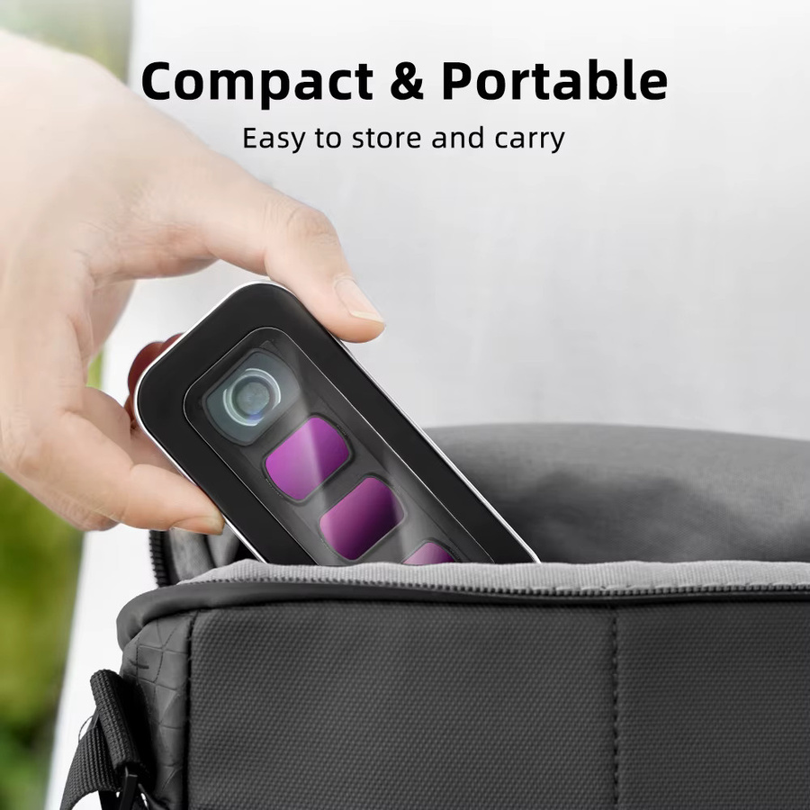 BRDRC Filter-Aufbewahrungsbox für DJI Pocket 3 und DJI Pocket 4, staubdichte Schutzbox für ND, CPL und UV Objektivfilter, Farbe: Schwarz - Bild 5