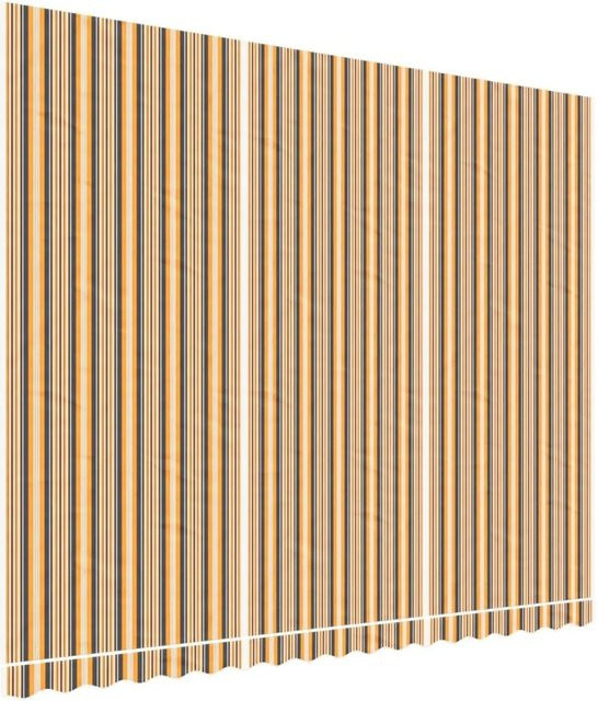 vidaXL Markisenbespannung aus Polyester, Mehrfarbig Gestreift (Orange-schwarz), B x T: 4,5 x 3,5 m - Bild 1
