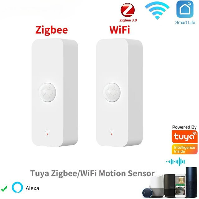 Tuya Smart Home WiFi Zigbee PIR Bewegungssensor Infrarot-Körperdetektor in Weiß kompatibel mit Alexa und Google Home - Bild 1
