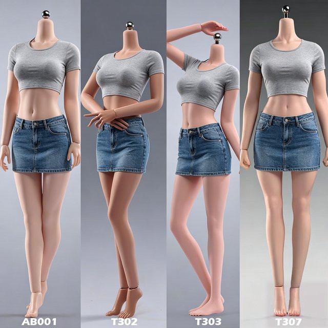 JIAOU DOLL Weiblicher Körper mit Großen Brüsten, Nahtloser Körper, 1/6 Maßstab, Actionfigur-Körper, Puppenmodell - Bild 1