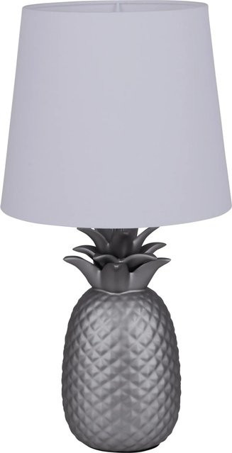 Näve Tischleuchte Ananas aus Keramik in Silber, Höhe: 45 cm - Bild 1