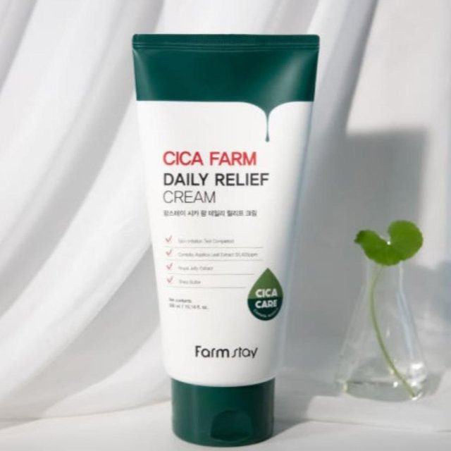 FARM STAY Cica Farm Daily Relief Creme, 300 ml, Centella asiatica, Empfindliche Haut - Bild 1