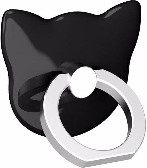 Universelle Handyhalterung mit Schleife als Ringhalter und Tischständer für dein iPhone in Schwarz - Bild 1