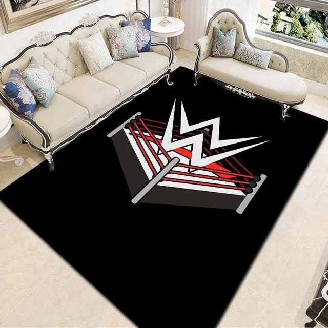 Wrestling Teppich mit Abstract-Design in Schwarz, Anti-Rutsch-Bereichsteppich aus Polyester für Wohnzimmer oder Schlafzimmer, B/T: 160 x 230 cm - Bild 1