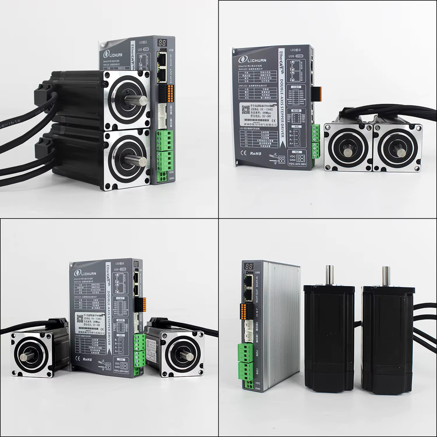 Lichuan Zweiachsiger Nema24 Ethercat Schrittmotor mit geschlossenem Regelkreis und passendem CL57E-2A Treiber für CNC-Anwendungen - Bild 4