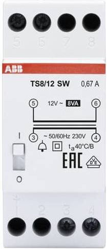 ABB 2CSM081402R0811 Klingel-Transformator 8V 0.7A in Weiß - Bild 1