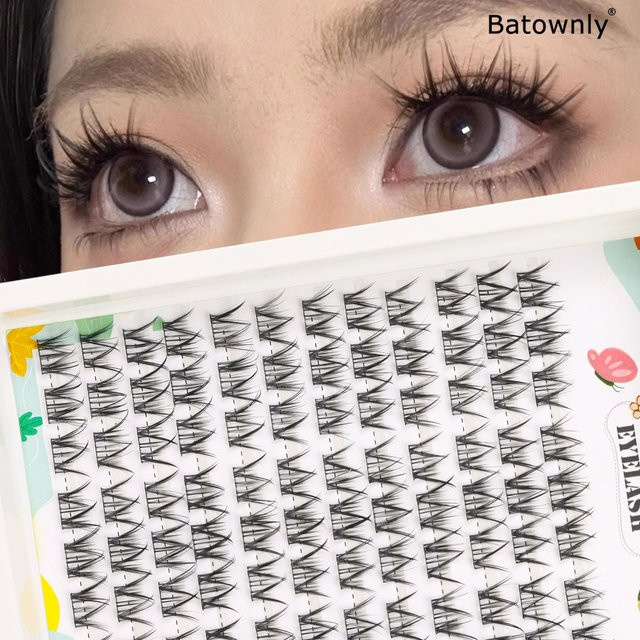 Batownly Falsche Wimpern, 108 Stück, Einzelne Cluster, Natürlich - Bild 1