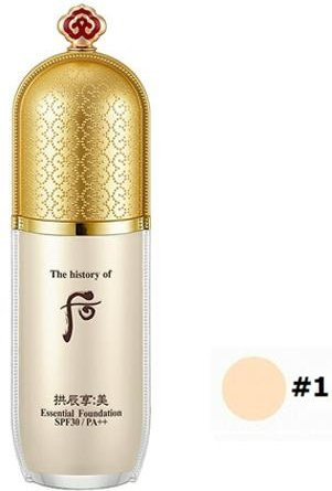 Whoo Gongjinhyang Mi Essential Skin Foundation SPF30, 40 ml, No.1 beige - Bild 1