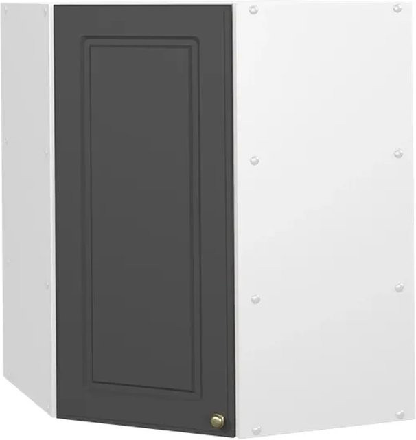 Vicco Eckhängeschrank Fame-Line Landhaus Weiß Anthrazit-Gold B: 57 cm, H: 72 cm, T: 52 cm - Bild 2