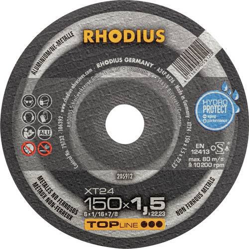 Rhodius TOPline XT24 Extradünne Trennscheibe für NE-Metalle Durchmesser: 150 mm, Bohrung: 22,23 mm - Bild 1