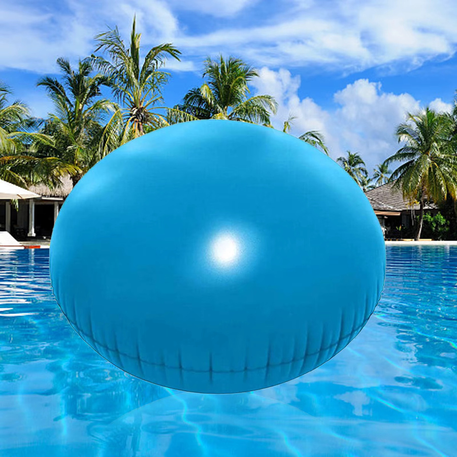 NovaSphere Winter-Poolkissen aus PVC, rund, blau - Bild 2