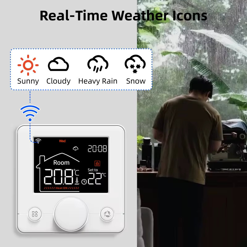 EZAIOT Smart WiFi Thermostat in Weiß für elektrische Fußbodenheizung und Gaskessel mit Tuya App-Steuerung und Google Alexa Integration - Bild 4