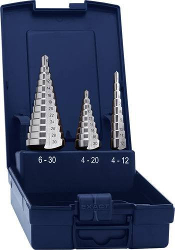 Exact Eventus HSS Stufenbohrer-Set 3-teilig in Silber - Bild 1