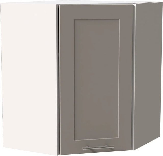 Feldmann-Wohnen Eckhängeschrank Oslo W10/60 in Weiß und Kaschmir Matt B/T/H: 60 x 60 x 72 cm - Bild 1