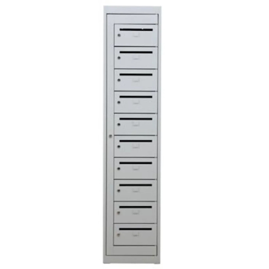 PROREGAL Postverteilerschrank Crane aus Metall in Grau mit Schließfunktion, H x B x T: 180 x 40 x 50 cm - Bild 2