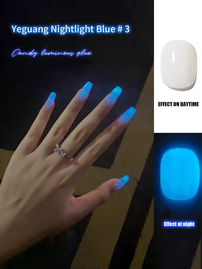 MIANEL Nagellack, Yeguang Nightlight Blue # 3, 12 ml, Glänzend - Bild 3