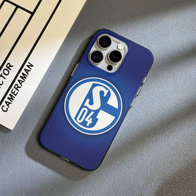S-Schalke 04 Handyhülle mit Wellenstruktur aus Silikon für iPhone 11 bis iPhone 17 Pro Max in Blau - Bild 1