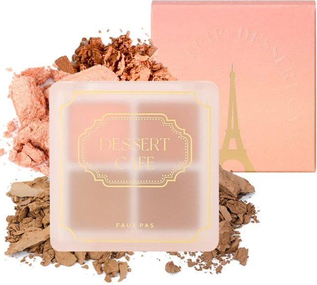 FAUX PAS PARIS Shadowtrip Eye Palette, beige, schimmernd, Puder - Bild 1
