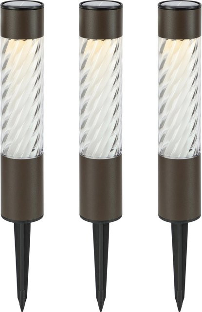 Solar-LED-Dekoleuchte Isili 4er-Set Braun, Höhe: 32 cm, Durchmesser: 4,5 cm - Bild 1