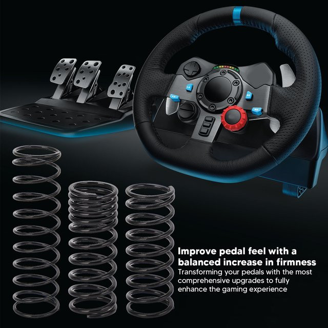 Upgrade Pedal Spring Kit aus Metall in Schwarz für Logitech G25 G27 G29 G920 Racing Wheels - Bild 1