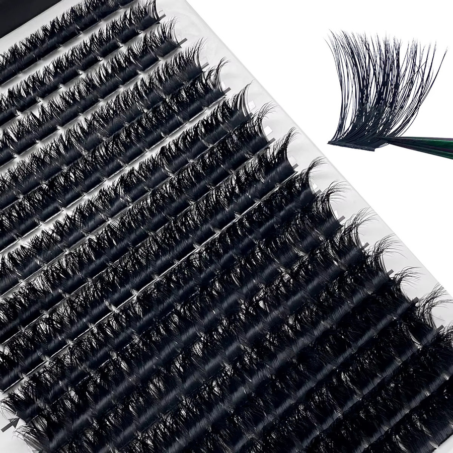 Q&DYHDHZP Falsche Wimpern, Segmentiert, Faux-Nerz, 150D - Bild 5