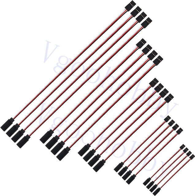 20 Stück JR Männlich zu Weiblich 3-Pin Servo Verlängerungskabel für RC Auto Hubschrauber Boot und Flugcontroller - Bild 1