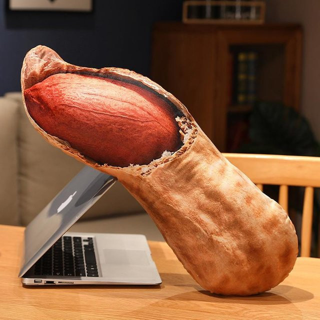 Yiran toy Simulations-Nuss Plüschkissen, Plüschtier, Braun - Bild 1