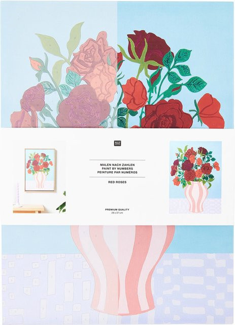 Rico Design Malen nach Zahlen Rote Rosen - Bild 1
