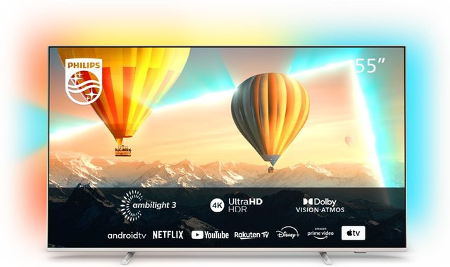 Philips 55PUS8057/12 Smart-TV mit 4K Ultra HD LED-Technik in Hellsilber (55 Zoll) - Bild 1