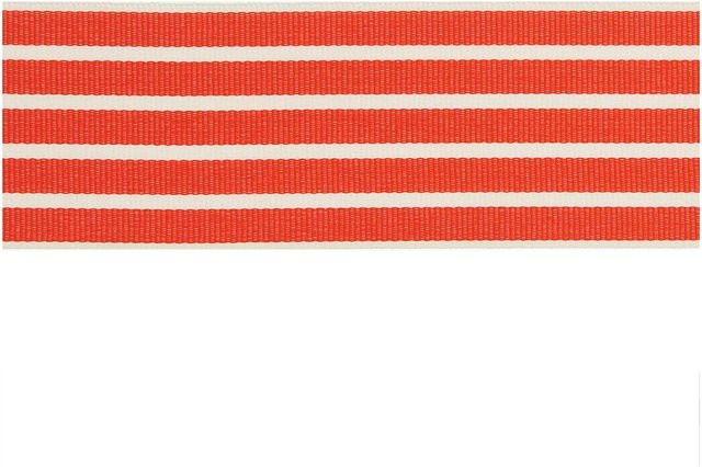 Rico Design Paper Poetry Webband Streifen Rot-Creme Breite: 3,8 cm, Länge: 3 m - Bild 1