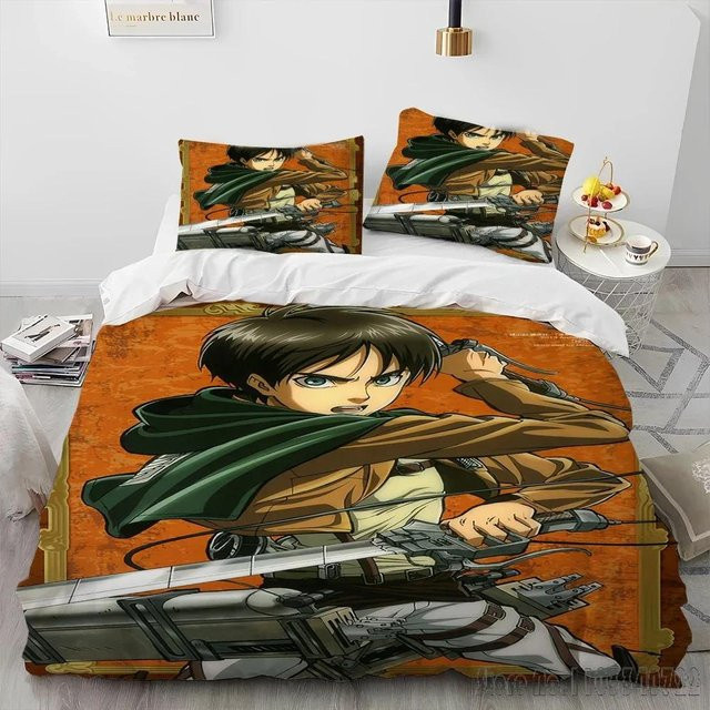 Lodestar Attack on Titan Bettwäsche-Set mit Bettbezug und Kissenbezug, Mehrfarbig, B/H: 120 x 150 cm - Bild 1