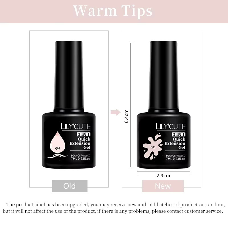 LILYCUTE Glitter Quick Extension Gel Nagellack, Lila, 7 ml - Bild 5