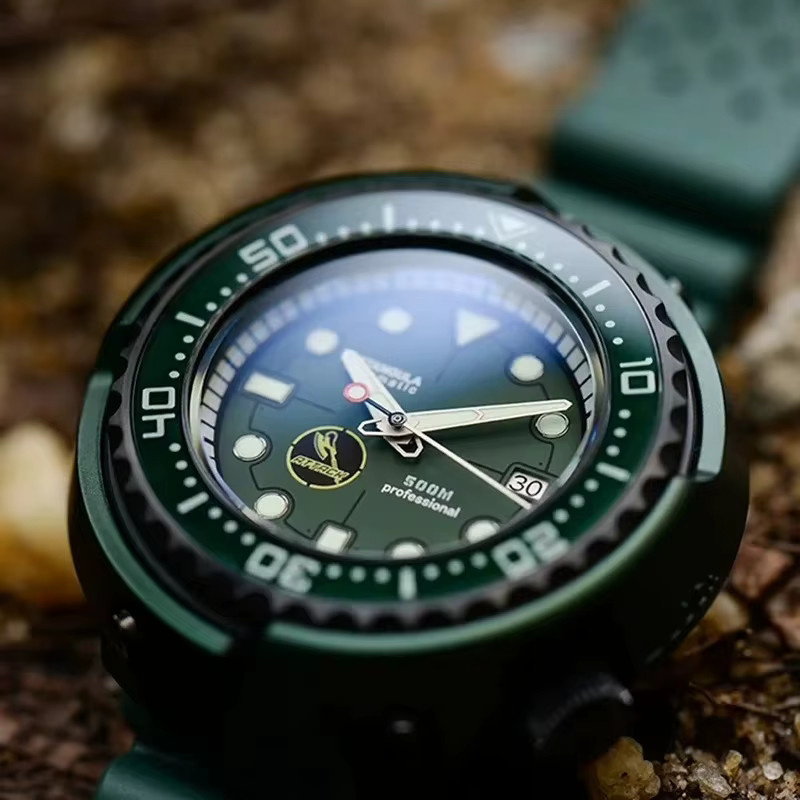 RDUNAE Armbanduhr Automatik, Titan, Saphirglas, Grün, Herren - Bild 2