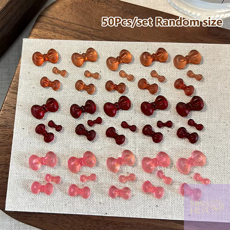HUA HUA Nageldekoration, 50 Stück, Harz Nagel Charms, Wine red, Glänzend - Bild 1