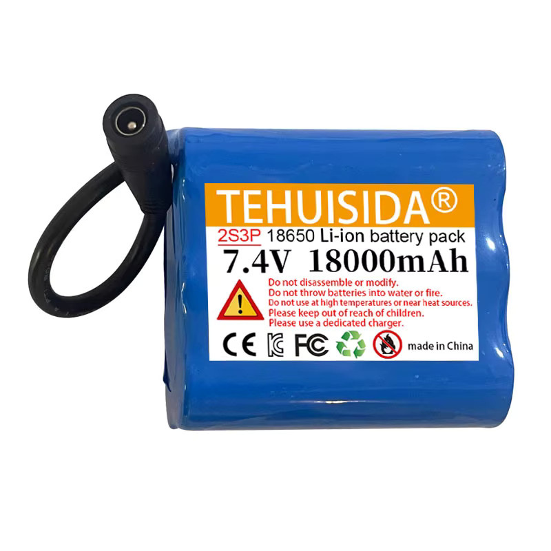 TEHUISIDA Lithium-Ionen-Angelköder-Bootsbatterie 7,4 V, 12 Ah, Blau - Bild 2