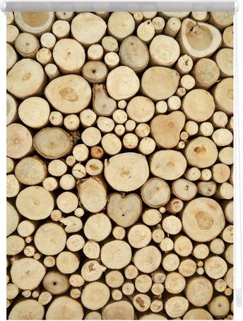 Lichtblick Klemmfix Rollo Holzstapel braun B: 70 cm, H: 150 cm - Bild 1