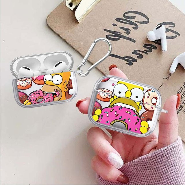 The Simpsons Cartoon Transparente Kopfhörerhülle für AirPods Pro, AirPods 3, AirPods 4 und AirPods 1/2 - Bild 1