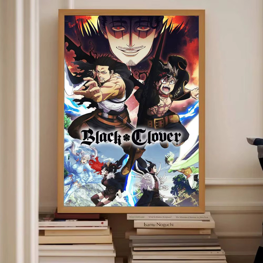 Black Clover Wandkunst Poster Aufkleber in Multicolour, wasserfester Wandaufkleber für Wohnzimmer und Schlafzimmer - Bild 3
