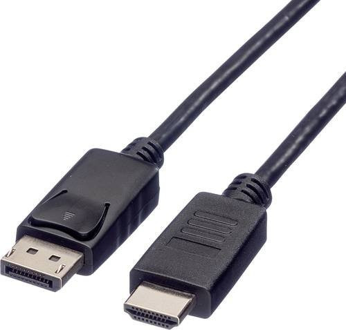 Roline DisplayPort auf HDMI Adapterkabel Schwarz, Länge: 1,00 m - Bild 1