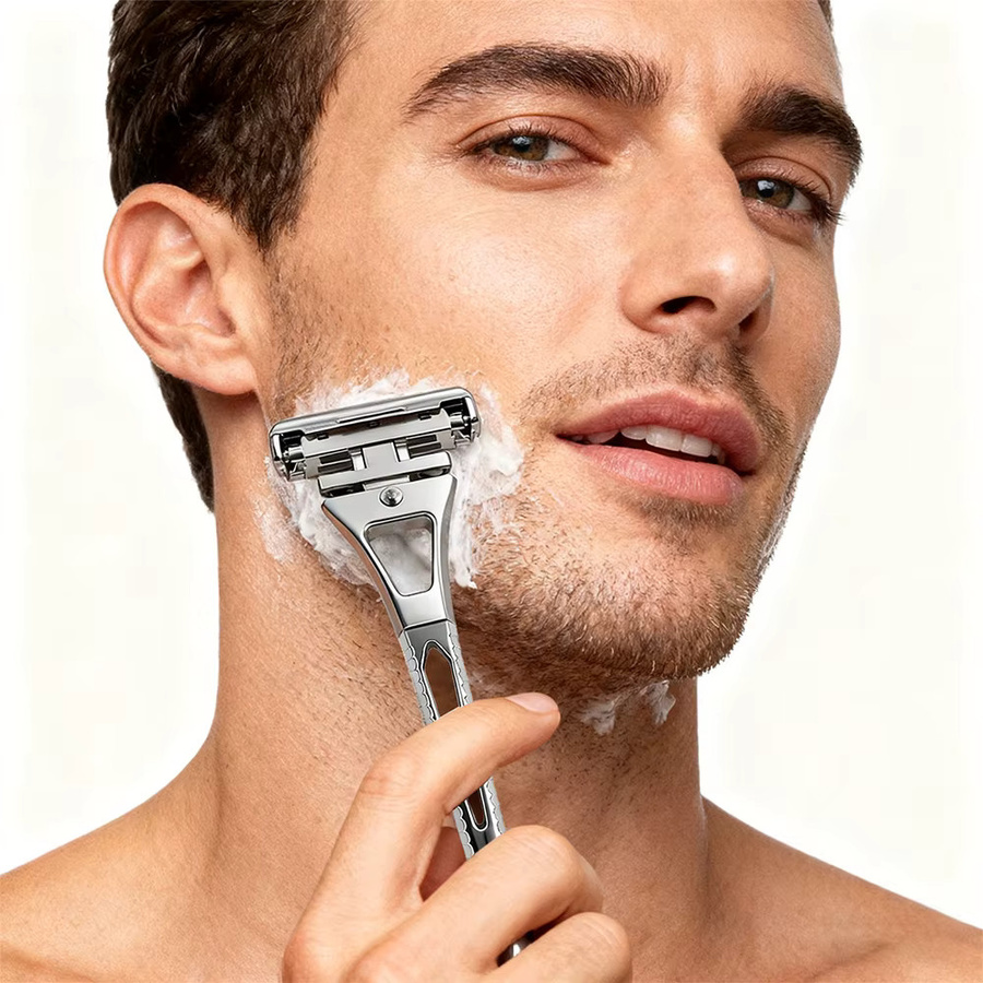 Shavcooo GP600 Glide 6.0 Pro Sicherheitsrasierer für Herren, Edelstahl - Bild 3