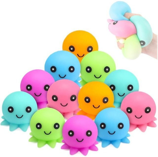 BC Pet Supplies Mini-Oktopus Quetschball, blue - Bild 1