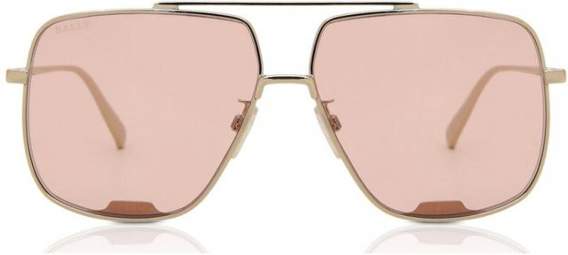 Bally By0017d Sonnenbrille, Vollrand, Square, Metall, Unisex, Gold/Beige - Bild 1