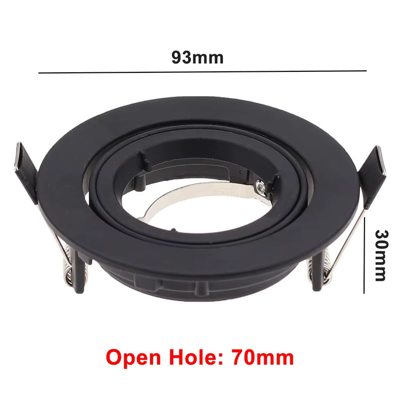 10er Set JOYINLED LED Einbaustrahler GU10 Rund aus Aluminium in Schwarz, auf Putz montierbar und verstellbar - Bild 4