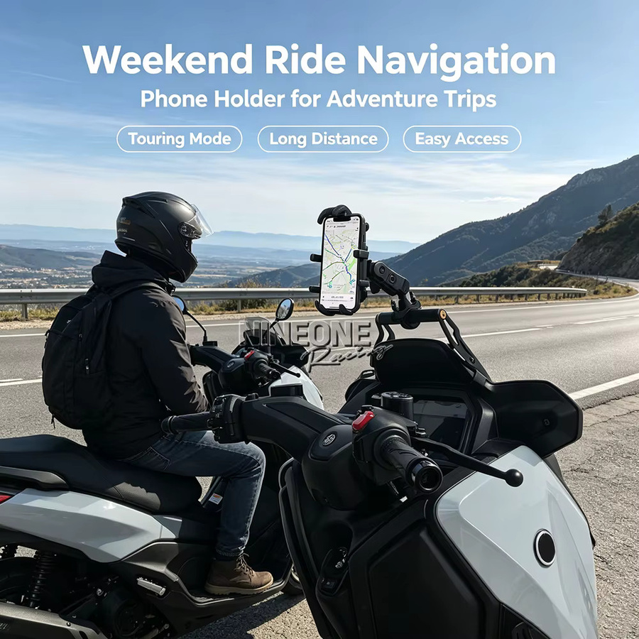Motorrad Navigation Halterung für Yamaha XMAX 300 250 Tech Max 2025-2026 GPS Telefonhalter aus Stahl in Schwarz - Bild 3