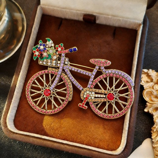 Brosche im Fahrraddesign, Unisex, QATT - Bild 1