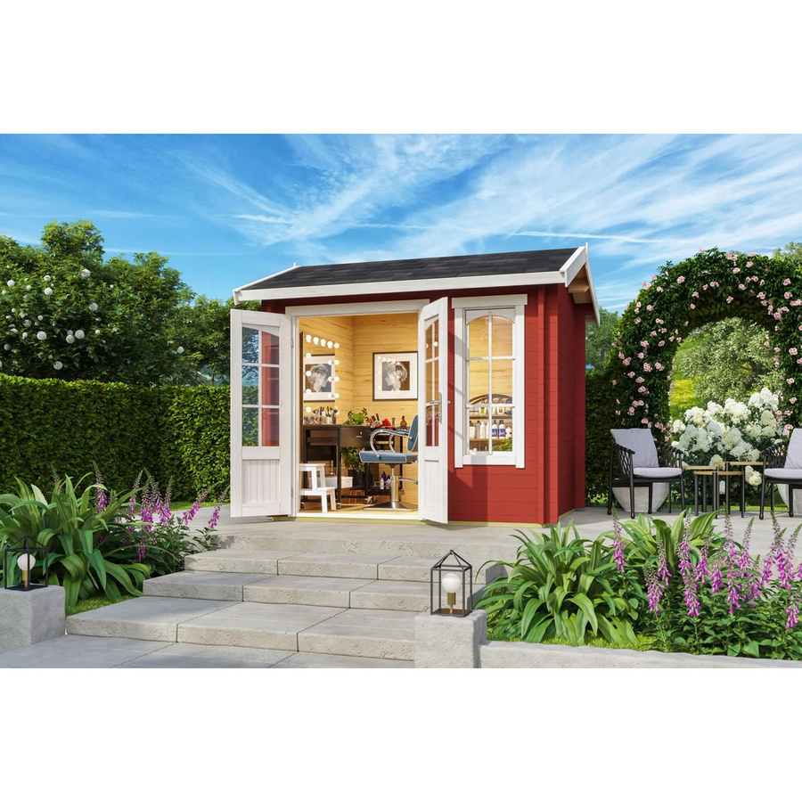 Lasita Blockbohlenhaus Alex Mini mit Satteldach, lasiert, B/H/T: 250 x 200 cm - Bild 2