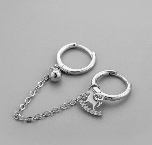 Creolen 925 Silber, Zirkonia, Damen - Bild 1