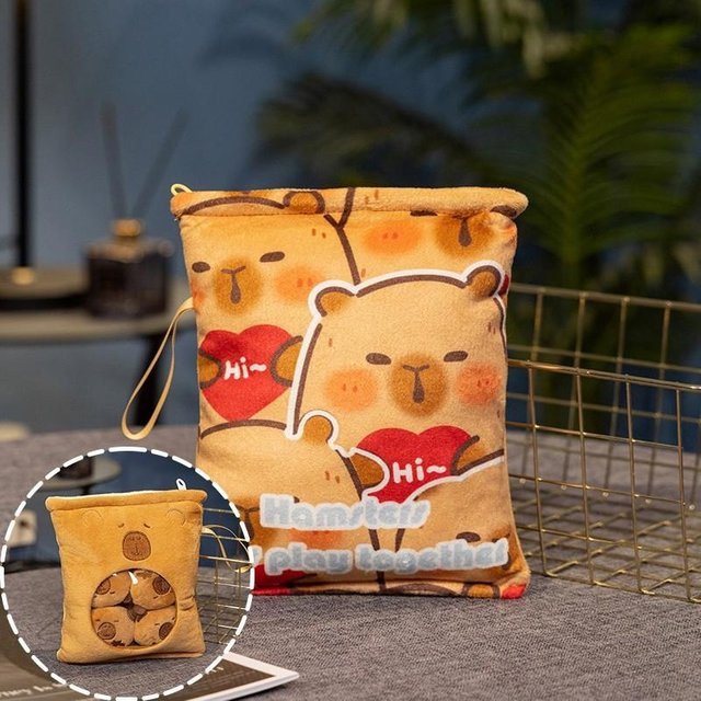Binchi Fitness Capybara Snack Tasche Plüsch, 5-teiliges Set, 20cm, ab 14 Jahren - Bild 1