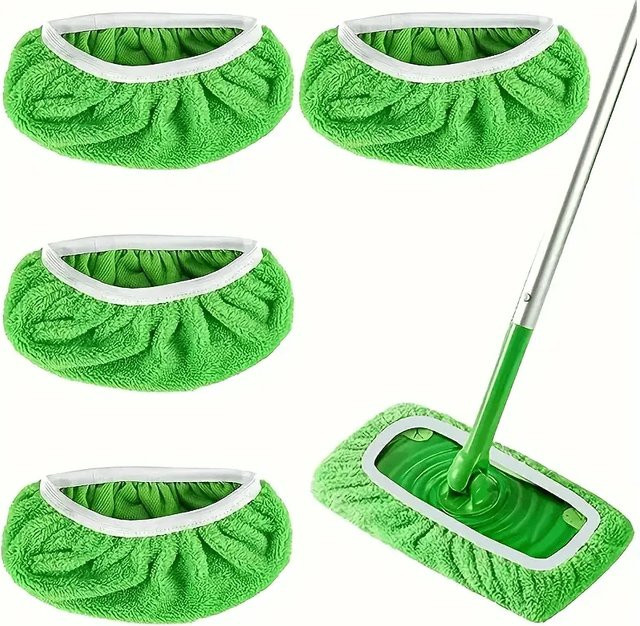 Untior Wiederverwendbare Mikrofaser Wischpads in Grün für Swiffer Sweeper Mops zur Reinigung von Oberflächen und Hartböden - Bild 1